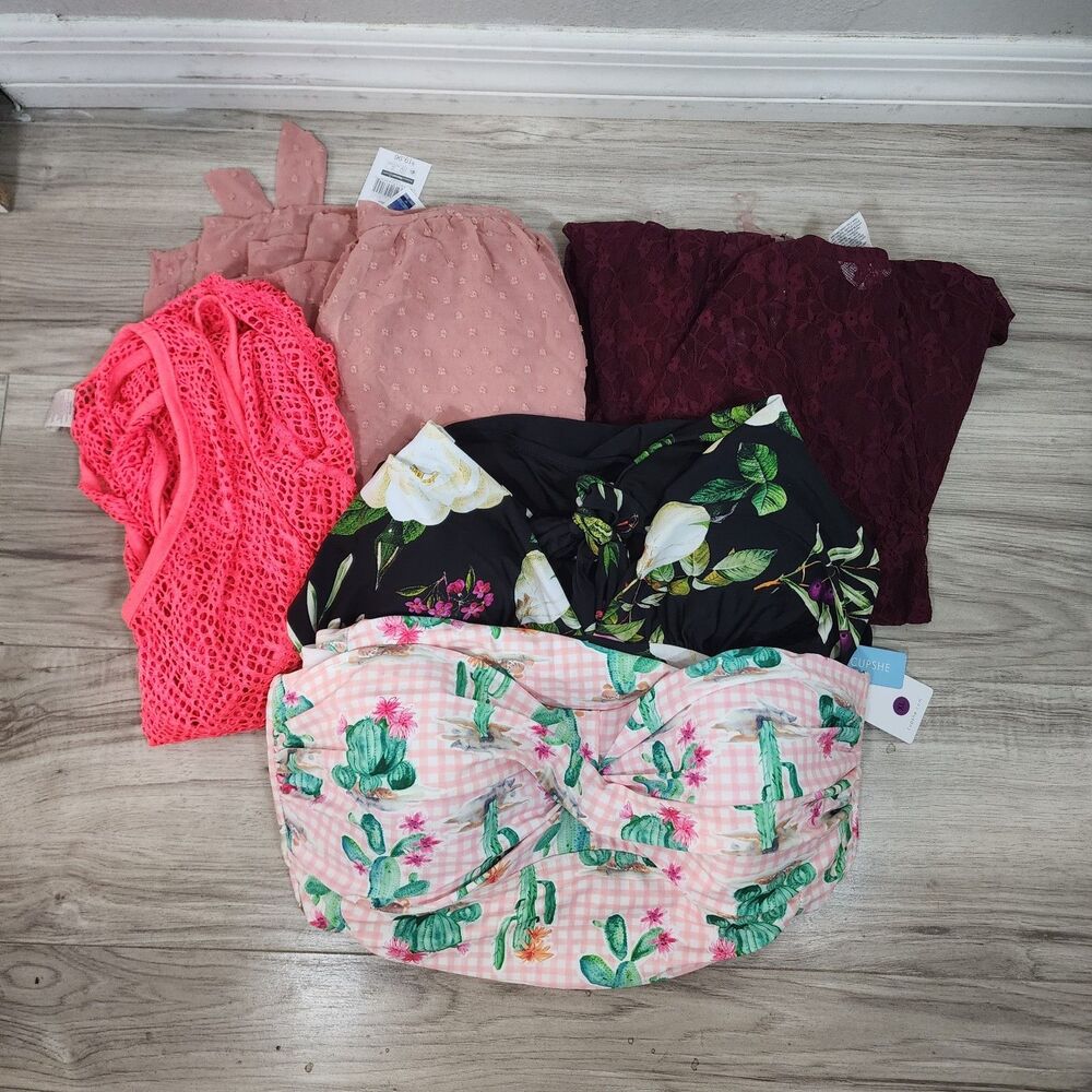 Women's One Piece Swimming Suits & Cover Ups Size XL Lot of 5